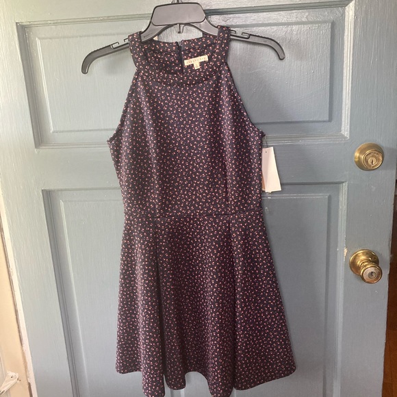 Navy Floral Dress NWT - Picture 1 of 4